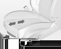 Sitze, Rückhaltesysteme 55 Rückenlehnen Lendenwirbelstütze Verstellbare Oberschenkelauflage Schalter nach vorne/hinten drehen.