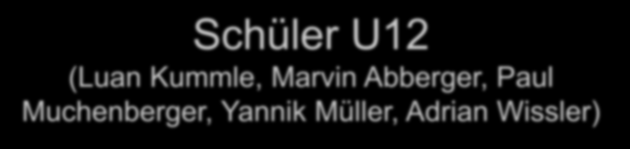 Schüler U12 (Luan Kummle, Marvin Abberger, Paul Muchenberger, Yannik Müller, Adrian Wissler)