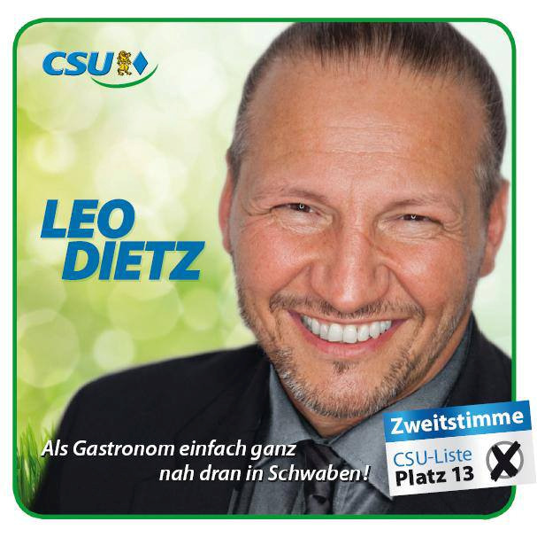 kandidiert jetzt mit Listenplatz 13/CSU-Liste für den Bayerischen Landtag.