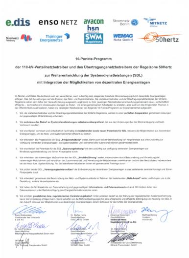 Systembetriebes - Wechselseitiger Austausch von Betriebsdaten - Durchführung von