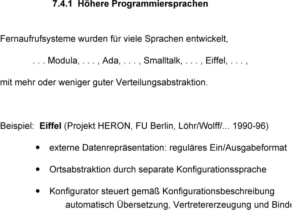 Beispiel: Eiffel (Projekt HERON, FU Berlin, Löhr/Wolff/.