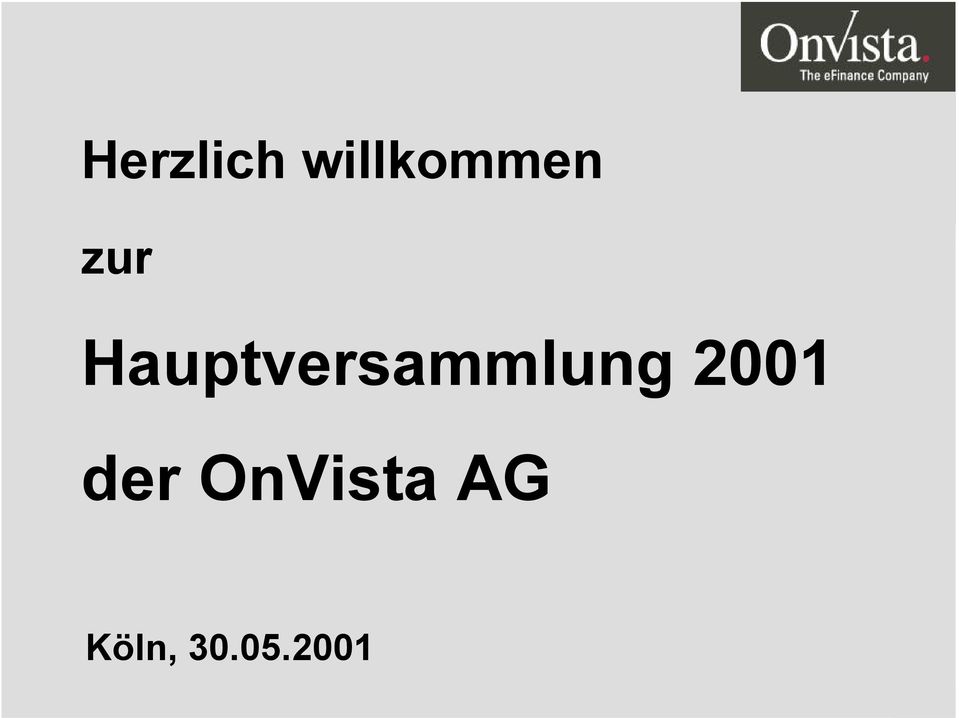 2001 der OnVista AG