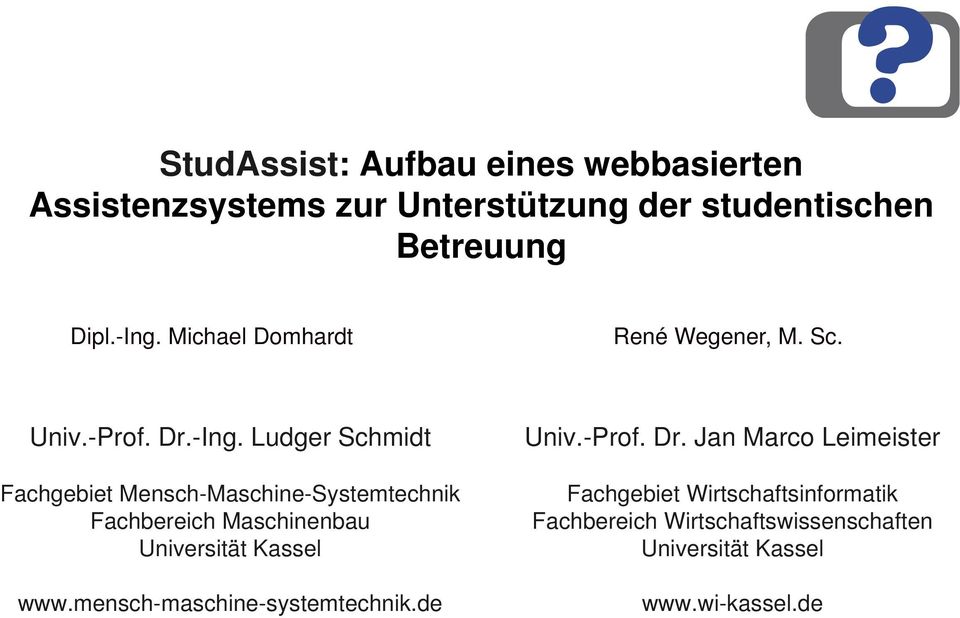 mensch-maschine-systemtechnik.de Univ.-Prof. Dr.