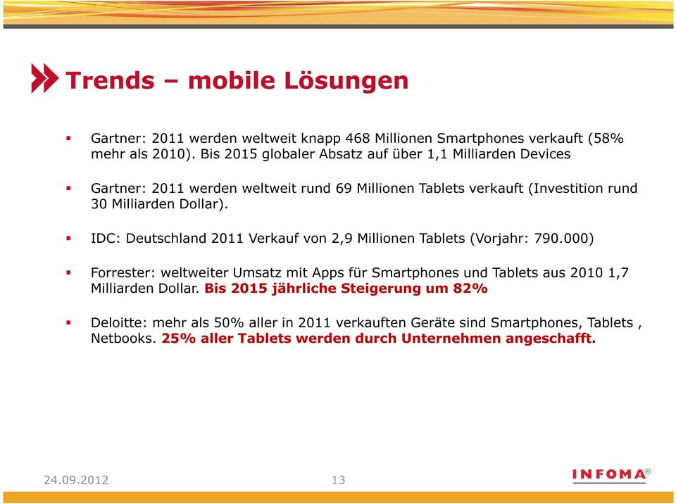 IDC: Deutschland 2011 Verkauf von 2,9 Millionen Tablets (Vorjahr: 790.