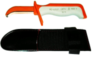 Isolierte Sicherheitswerkzeuge Schneidwerkzeuge Abisoliermesser DIN EN 60900; IEC 60900 Für Arbeiten unter Spannung bis 1000 V AC bzw. 1500 V DC geeignet.