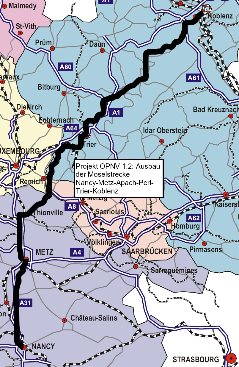 Der WSAGR bedauert, dass trotz der Proteste auf allen Ebenen die Eisenbahnstrecke Metz - Trier im Bereich des Nitteler Tunnels auf ein Gleis zurückgebaut wurde.