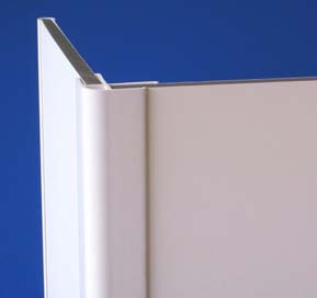 Kunststoff-Profile für Platten und Displays weiße Profile aus Hart-PVC, UV-stabilisiert, für den Außeneinsatz geeignet Dekorkante, H- und U-Profil für 20mm Wulstumleimer für 20 mm Eckverbinder für 10