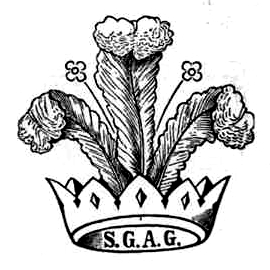 Marke (Ges. gesch. Warenzeichen?): Krone mit 3 Federn und 2 Blumen S.G.A.G. St AG mit 2 Zweigen Datum der Herausgabe um 1910: Auf den Einbänden bzw.