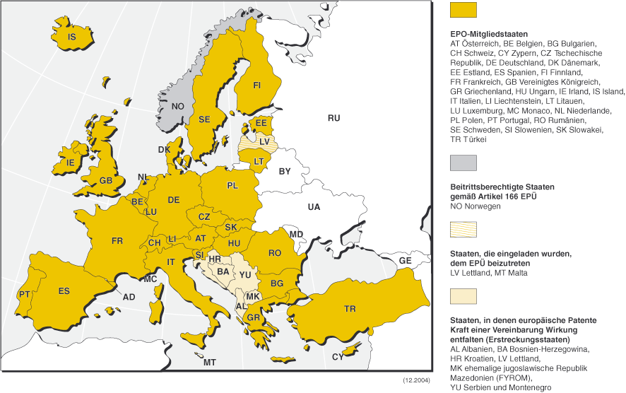 Das Europäische Patentamt Mitgliedstaaten Europ.