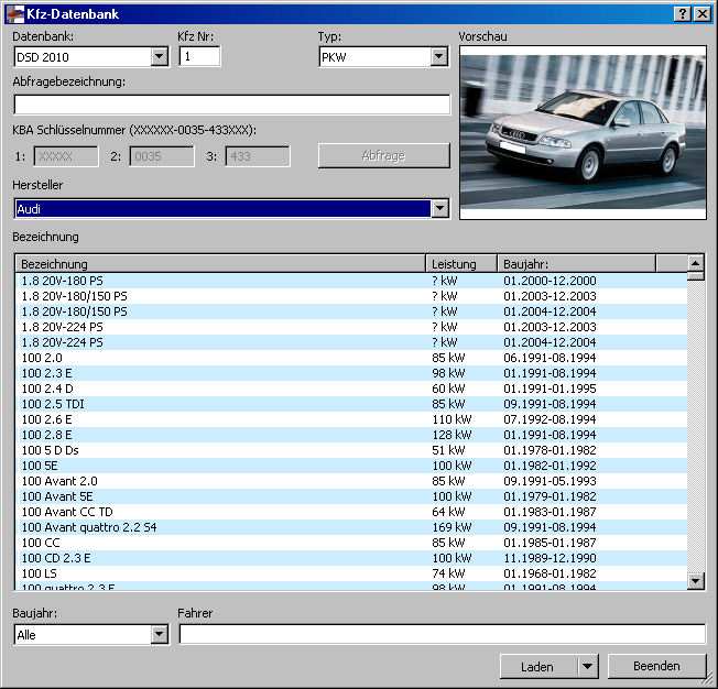 Práca s programom PC-CRASH Načítanie vozidla z databázy Prvý krok pri simulácii predstavuje výber správneho vozidla. Kliknutím na položku menu Vozidlo/Databanka.