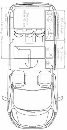 TRIOSTYLE KOMPLETTFAHRZEUG Auf Basis Ford Transit Custom kurzer Radstand Optionale Einzelsitze Zur Erweiterung auf 6. oder 6.+7. Sitzplatz.