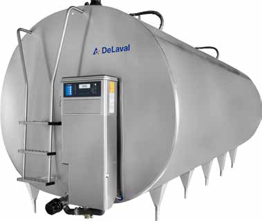 DeLaval Kühltank DXCE DeLaval Kühltank DXCEM DXCE mit Reinigungsautomat T200 Die elliptischen DXCE Tanks haben das optimale Verhältnis von Milchinhalt und Verdampferoberfläche für mittlere bis grosse