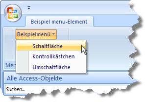 Kapitel 4 4.1.14 menu-element Das menu-element ähnelt den von älteren Office-Versionen bekannten Untermenüs der Menüleiste.