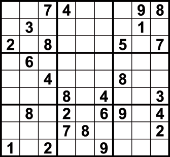Seite 16 AUF DER HÖHE August/September 2014 Sudoku In jeder waagerechten Zeile, in jeder senkrechten Spalte und in jedem der 9 Zahlenblöcke darf jede Zahl von 1 bis 9 nur einmal vorkommen.