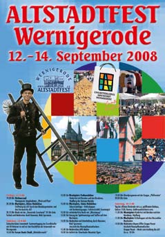 16. Wernigeröder Altstadtfest vom 12. bis 14. September Vom 12. bis 14. September findet das diesjährige Altstadtfest in der Wernigeröder Innenstadt statt.