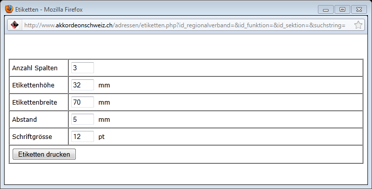 Excel (Liste) Über die Filterfunktionen kann die Liste im Adressbrowser bestimmt werden. Alle Adressen aus dem Adressbrowser werden mit ihrer Funktionen und ihren Zuteilungen exportiert.