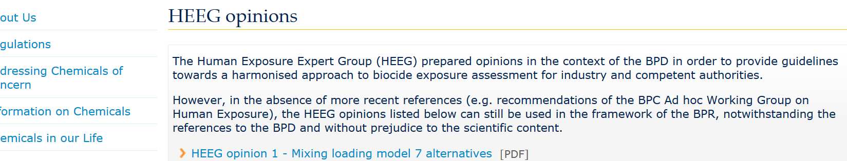 3.2.4 Standard-Szenarien für Desinfektionsmittel u.a. 21 http://echa.europa.eu/about-us/who-we-are/biocidal-productscommittee/working-groups/human-exposure 3.