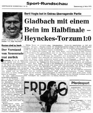 sten überraschend am 4. März 1975 den Rücktritt des gesamten Abteilungsvorstandes zur Kenntnis nehmen: Harro Schumann, Heinz Scheumann, Ullrich Maiworm, P. D.