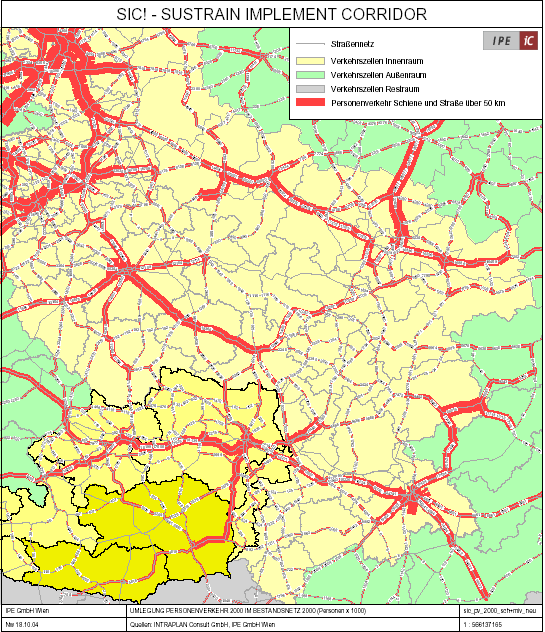 Verkehrsentwicklung Personenverkehr 2000-2020