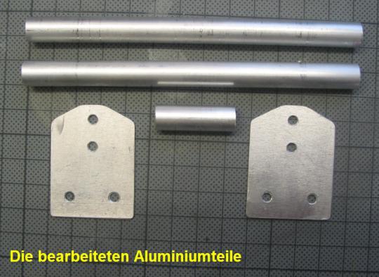 4.2 Die Alurohre (B, C) und die Rundstäbe - 4 Nachdem die Aluminiumteile soweit bearbeitet wurden,