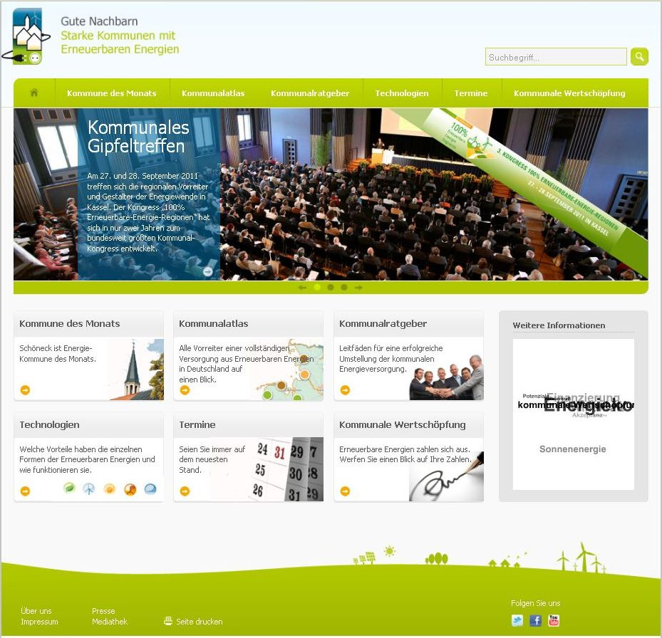 Jede Menge Infos und Beispiele: www.kommunal-erneuerbar.