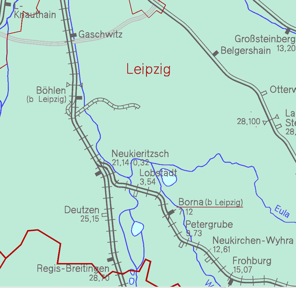 Gaschwitz - Böhlen Kommuniziert Gaschwitz Gaschwitz diverse Gleissperrungen; Fahrstraßenausschlüsse am Nordkopf Böhlen Gaschwitz Böhlen 3.