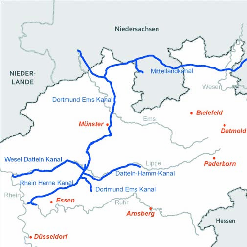 11 Im Rahmen der nordrhein-westfälischen Bewirtschaftungsplanung ist das Kanalnetz in NRW die so genannte Planungseinheit PE_KAN. KAN steht bei diesem Kürzel für die Kanäle.