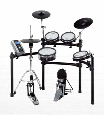 V-Tour Serie TD-9KS Percussion-Soundmodul V-Pad (für Snare) V-Pad V-Cymbal Ride/Crash V-Hi Hat Kick Trigger Pad Drum-Rack (optional) TD-9 PD-105BK PD-85BK CY-12R/C VH-11 KD-8 MDS-9 X 3 X 2 120cm CY-8