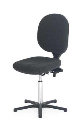 Nähmaschinen-Stuhl Stoff Kunstleder Der Spezialist unter den Arbeitsstühlen ist konzipiert für langes, ermüdungsfreies Sitzen.