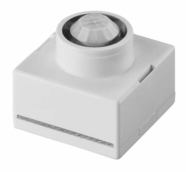 basicdim Sensor 5DP 19f Leuchteneinbausensor/Lichtregelung/Bewegungsmeldung Der kompakte basicdim Sensor 5DP 19f enthält einen PIR Bewegungsmelder (Passiv Infrared) und einen Lichtsensor zur Konstant