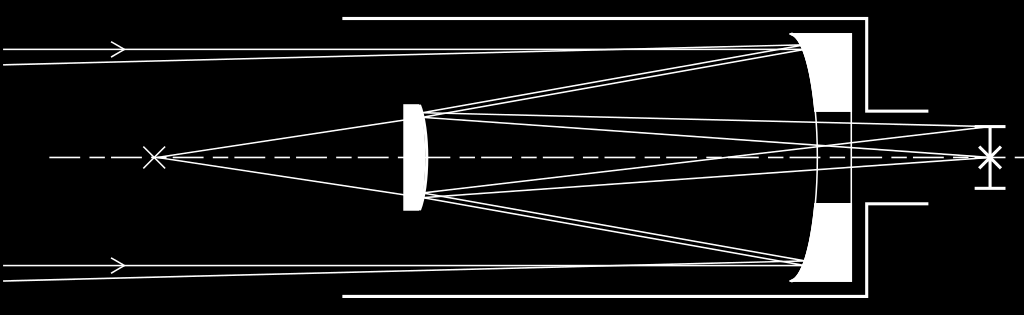 Teleskoptypen Cassegrain Konkaver, parabolischer Primärspiegel Konvexer,