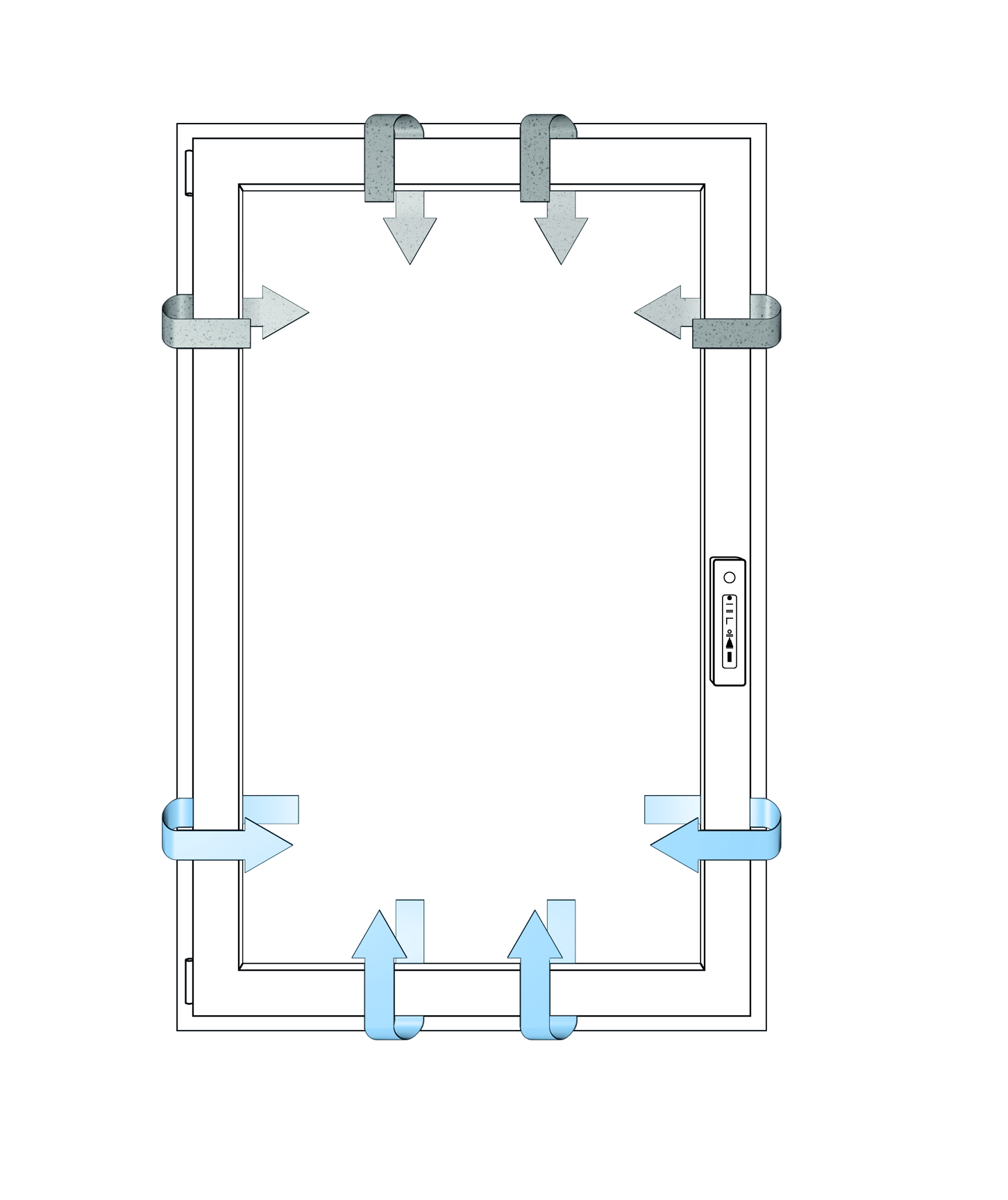 Winkhaus Comfot PADM 0 Print-no. 000 / 0 D - A - CH Wirkungsvoll lüften mit Im Vergleich zu herkömmlichen Drehkippfenstern verfügt über drei Funktionen: Geschlossen - Parallelabstellung - Drehöffnung.