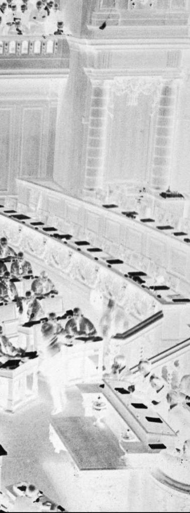Sitzung im Reichstag, rechts außen die NSDAP- Abgeordneten im Braunhemd, Oktober 1930 Die Weimarer Demokratie ging unter in sozialer Not, Tumulten und Gewalt.