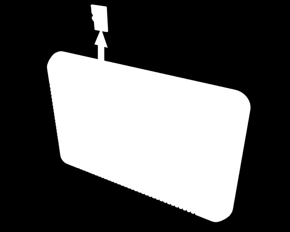 microsd Card Der Integrierte SD-Kartensteckplatz hat zu seinem Schutz einen Abdeckungsclip.