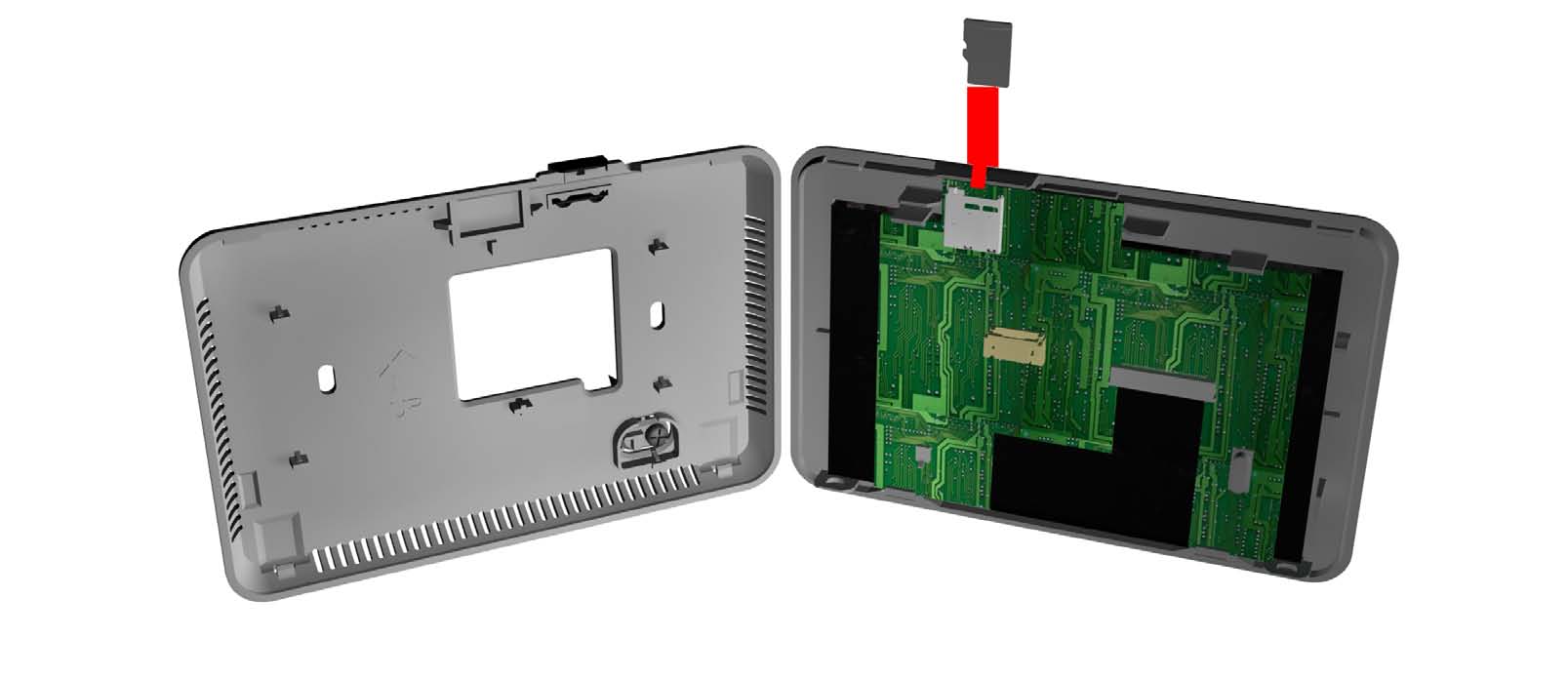 MikroSD-Karte So entfernen/ersetzen Sie die MikroSD (mit Deckel) 1.