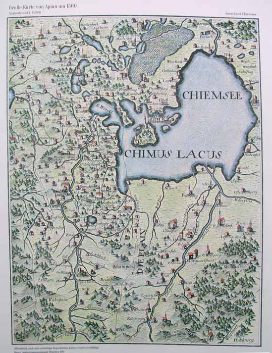 26 Abb. 8: Karte von Philip Apian (1560) urkundlich verzeichnet.