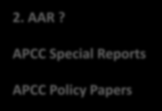 AAR? APCC Special Reports APCC