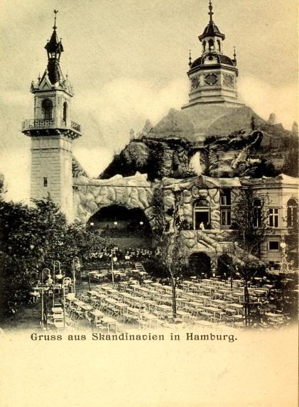 Hornhardts Etablissement um 1900, Postkarte, Quelle: Panfoto.