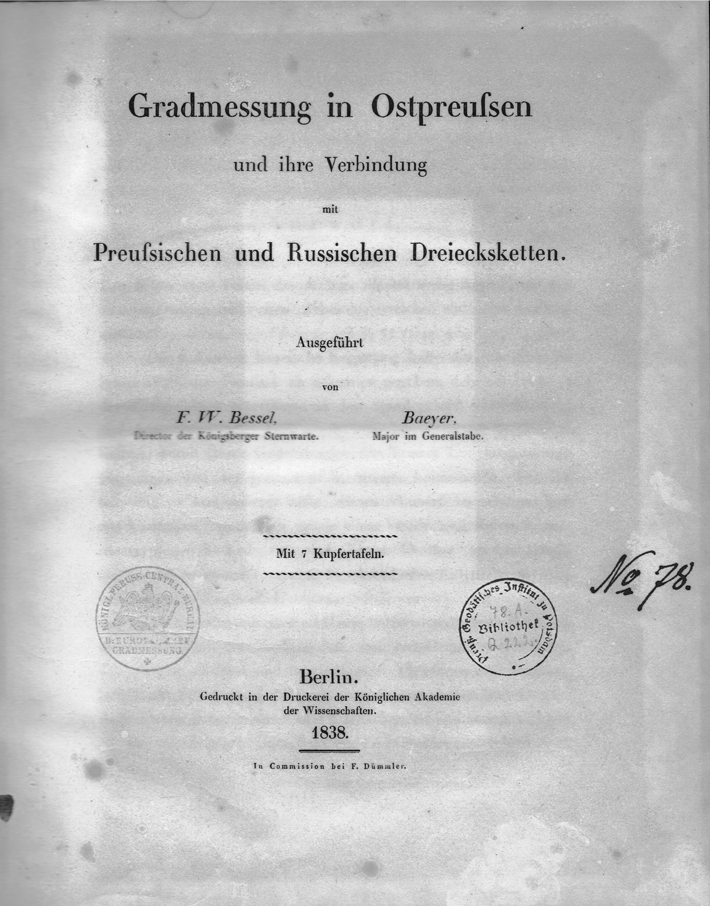 Praktische geodätische Arbeiten: 1832-1836