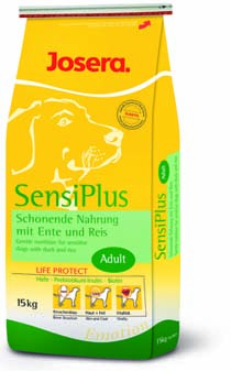 SensiPlus Das schonende Trockenfutter mit zarter Ente & reis Gebindegrößen: 2 kg, 4 kg, 15 kg sensiplus ist ein extra verträgliches Futter für den empfindsamen Hund mit sensiblem Verdauungssystem.
