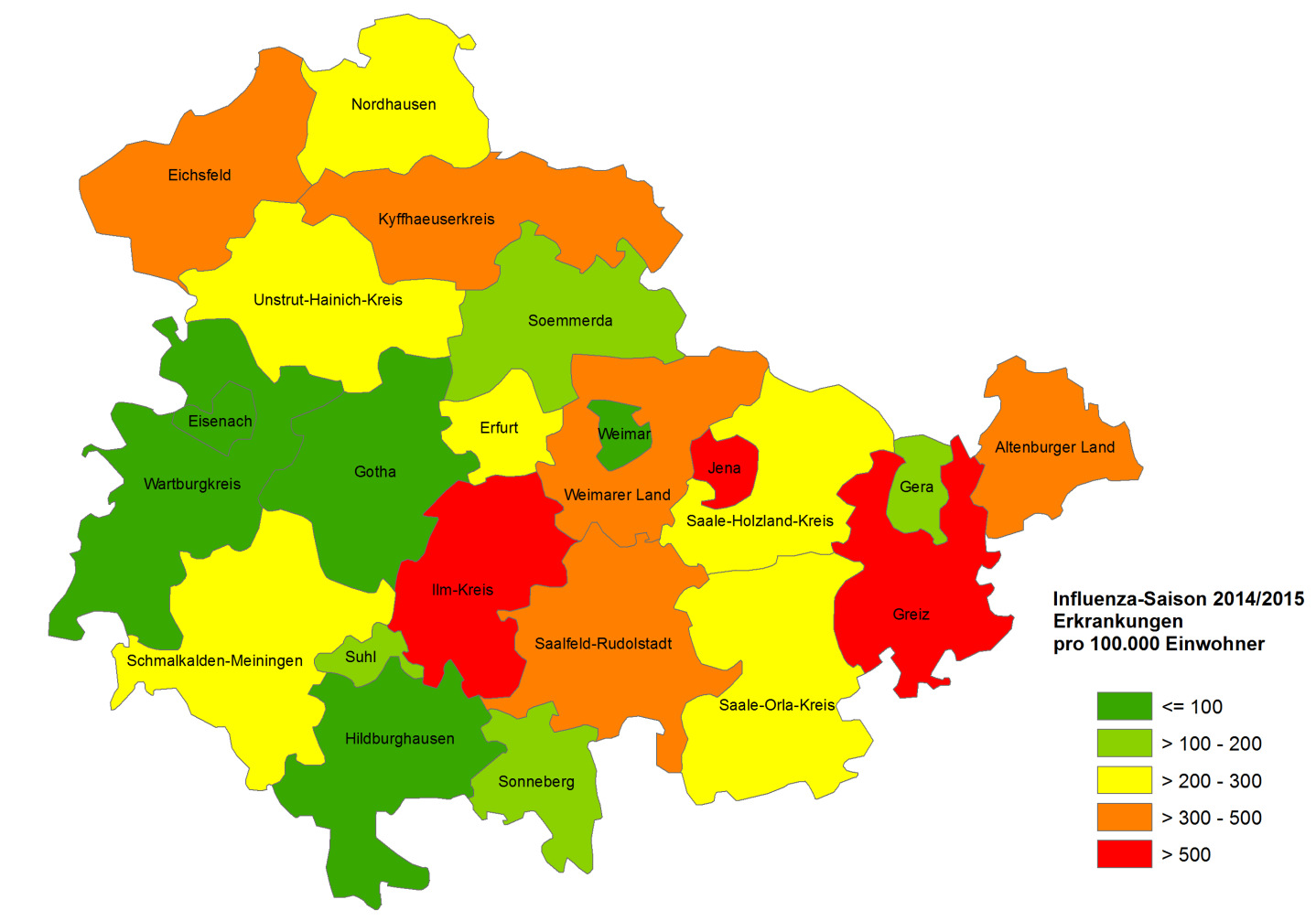 Abbildung 2: Influenza in Thüringen