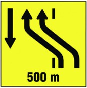 Dieses Zeichen zeigt Entfernungen auf Autobahnen oder Autostraßen an. 16a. VORANKÜNDIGUNG EINER UMLEITUNG Dieses Zeichen kündigt den Verlauf einer Umleitung an.