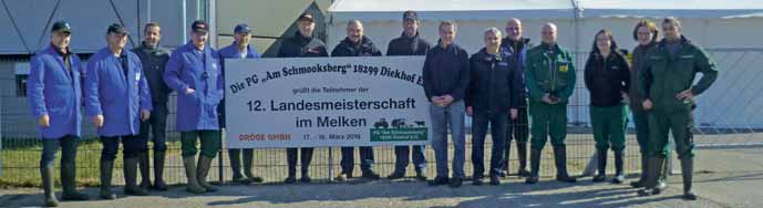 RINDUNDWIR April 2016 PG Am Schmooksberg e.g. Diekhof 12. Landesmeisterschaft im Melken Top Bedingungen Vom 17.03.