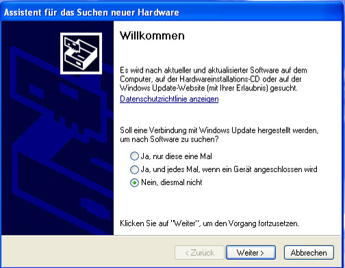 Installation Windows XP Screenshots der Konfiguration Schritt für Schritt Kommentare Die Zuordnung der Mini-Pager zu den Funk-Rufknöpfen und den jeweiligen Meldetexten erfolgt an einem PC mit Hilfe
