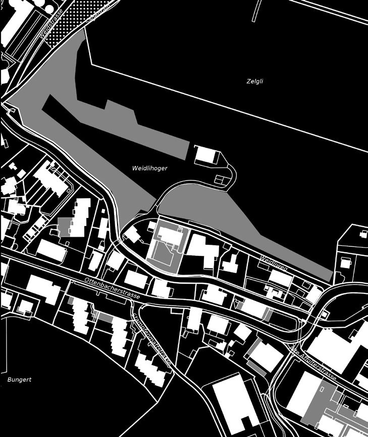 Ausschnitt Katasterplan N W O S Blau markiert: Haus, Stall, Sandplatz und Umschwung Rot markiert: Pachtland Quelle: GIS Browser Kt. ZH.
