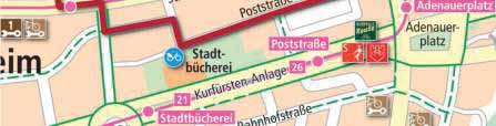 Für den Standort auf dem Gelände der westlichen Stadtwerke gelten ähnliche Rahmenbedingungen in Bezug auf die ÖPNV-Anbindung wie bei der Heidelberger Druck.