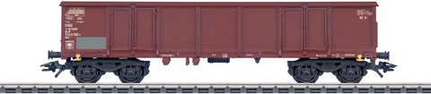 U4 00760 Set mit 24 Güterwagen im Display Epoche IV. Vorbild: Verschiedene Güterwagen eingestellt bei der Deutschen Bundesbahn (DB). Hochbordwagen Eaos 106.