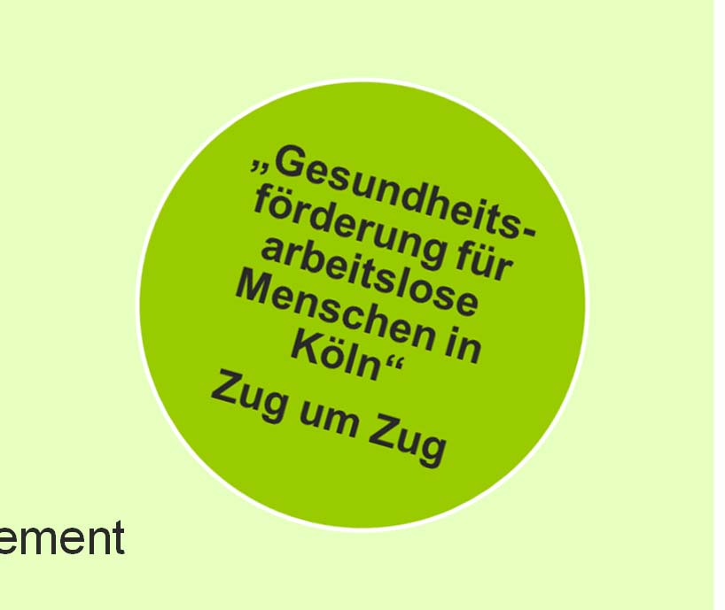 Gesundheitsförderung und berufliche Orientierung AVGS Fokus auf Gesundheit und berufliche Orientierung Zielgruppe arbeitsmarktferne Kunden mit Handlungsbedarf im Bereich Gesundheitsförderung mit