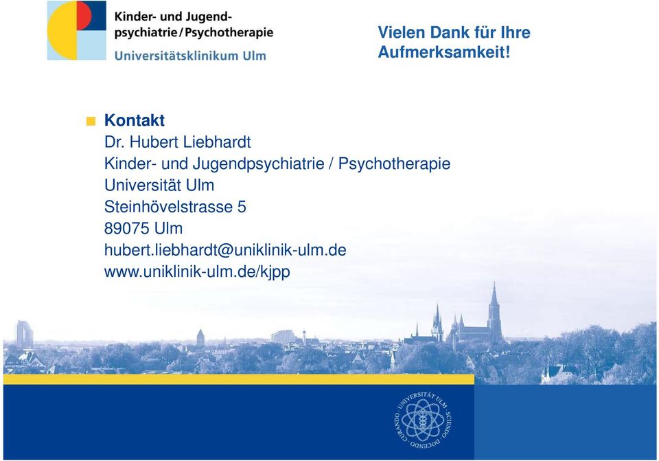 Psychotherapie Universität Ulm Steinhövelstrasse 5 89075