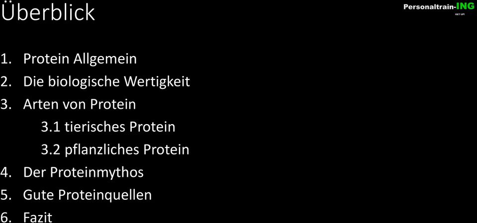 Arten von Protein 3.1 tierisches Protein 3.